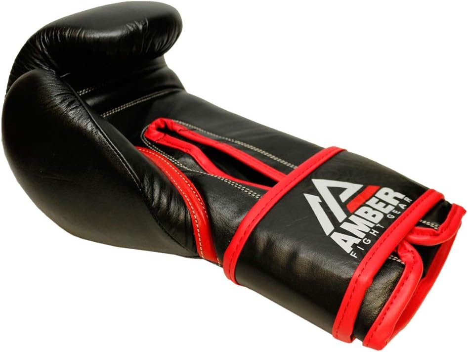 Amber Fight Gear Leather Boxing Gloves