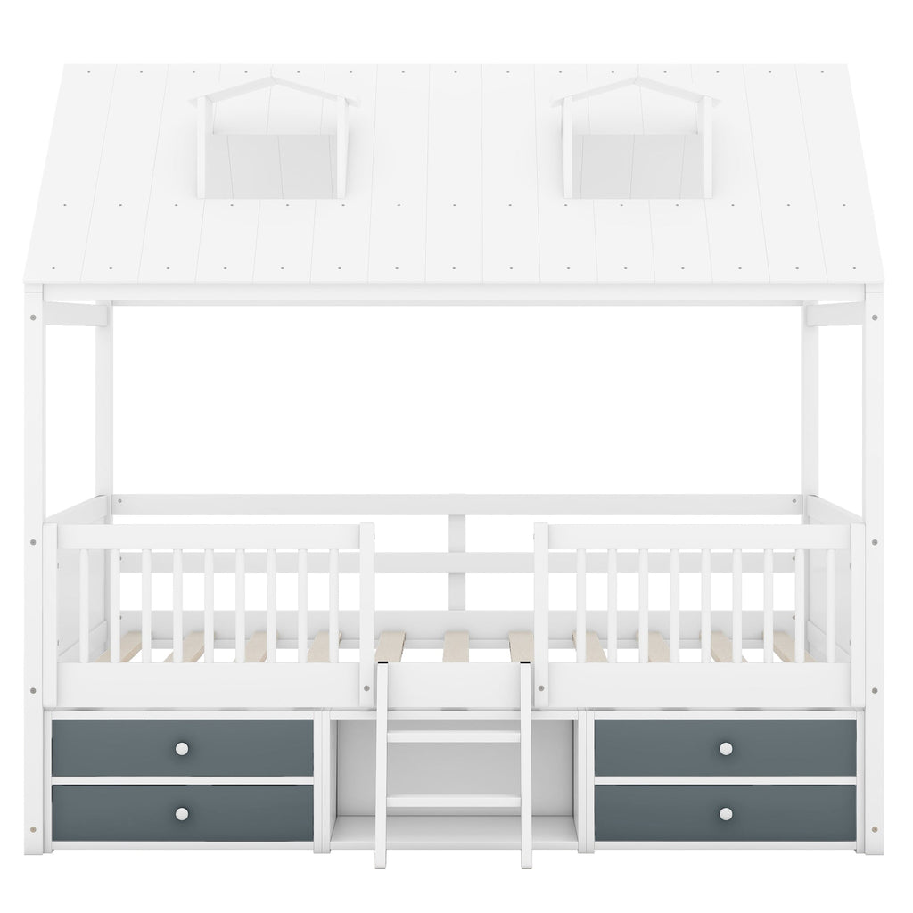 Bed Frame White Wood for bedroom and guest room furnishing
