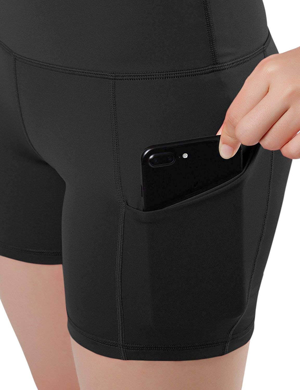High-Waisted Athletic Shorts with Pockets