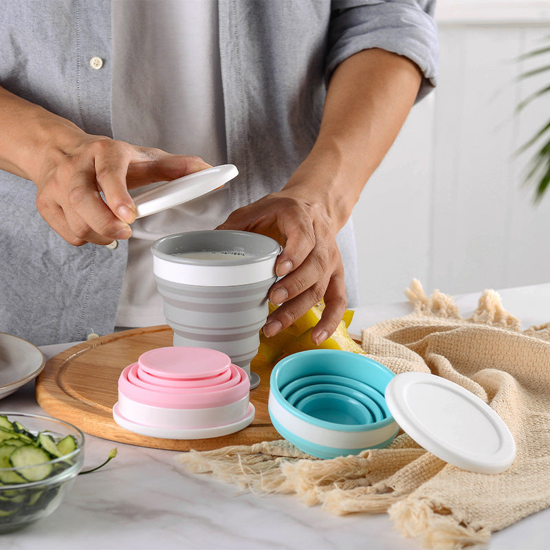 Foldable Silicone Lunch Box and Cup Set
