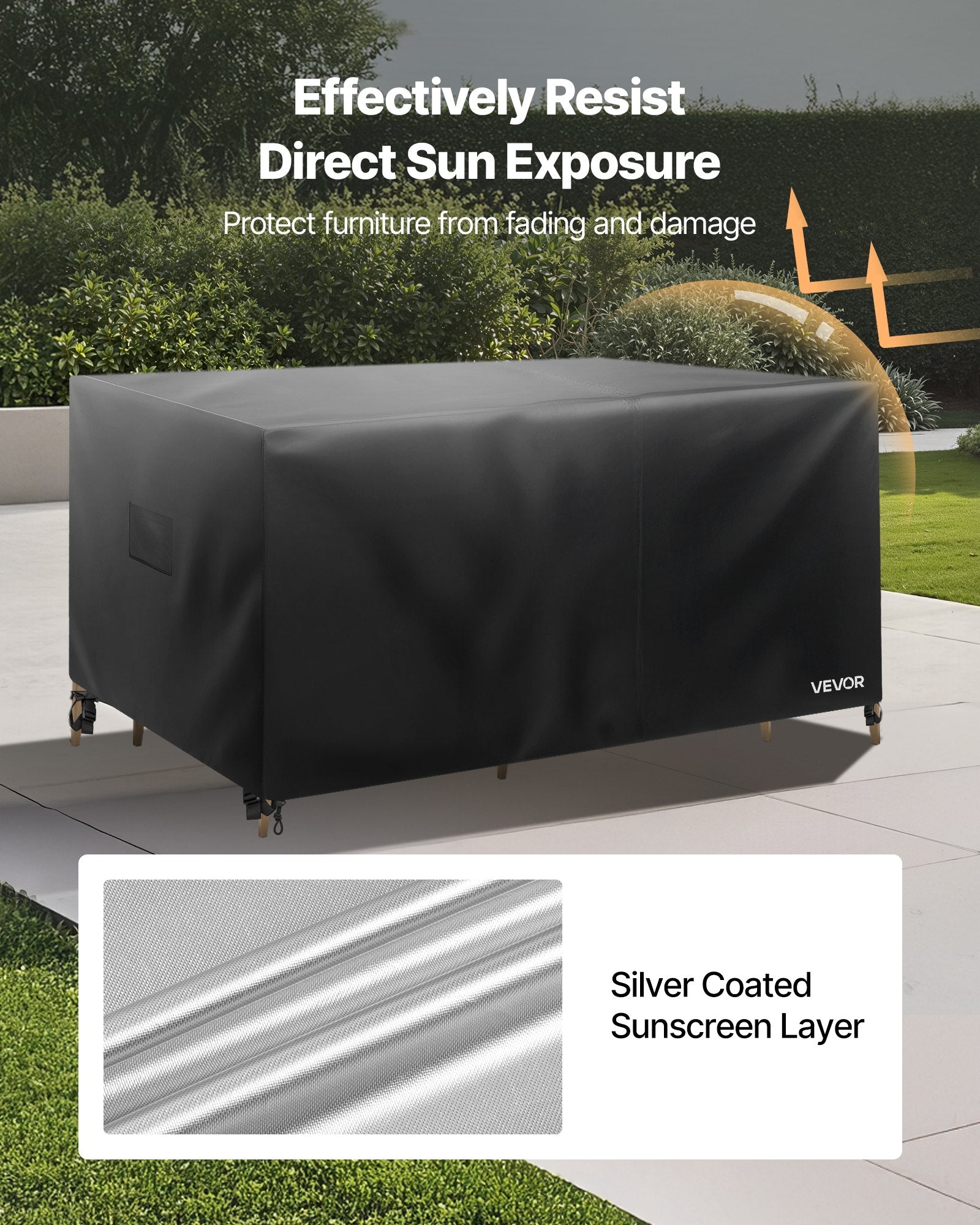 Waterproof Patio Furniture Cover, 420D Outdoor Table Set