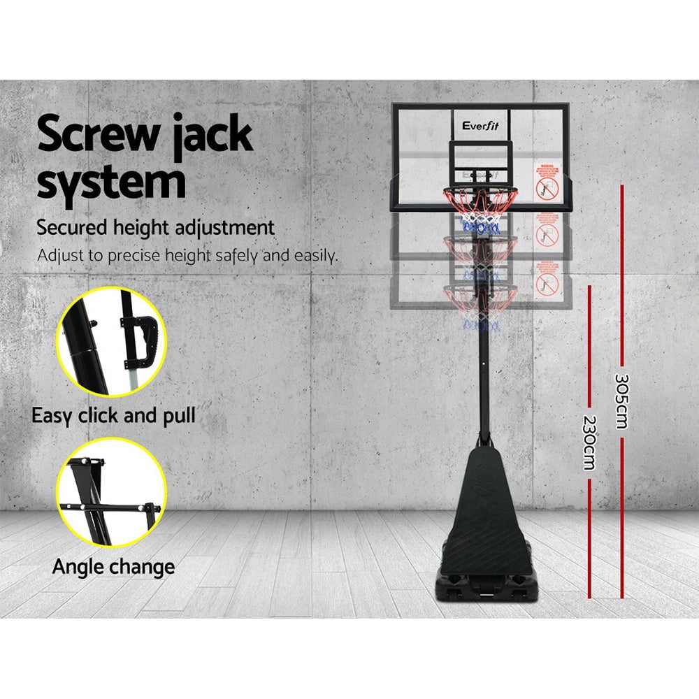 Portable Basketball Hoop System, Height Adjustable