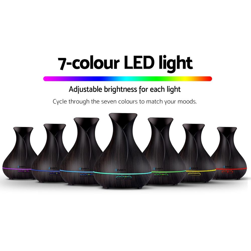 Devanti Aroma Diffuser 400ml, Dark Wood