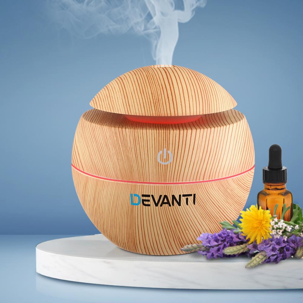 Devanti Aroma Diffuser 130ml, Light Wood