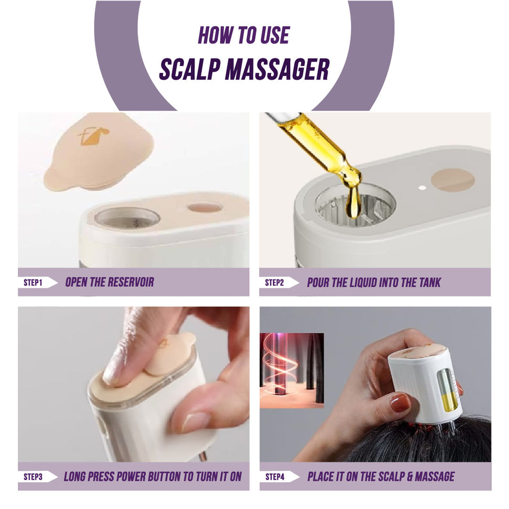 2-in-1 Vibrating Scalp Massager and Oil Applicator