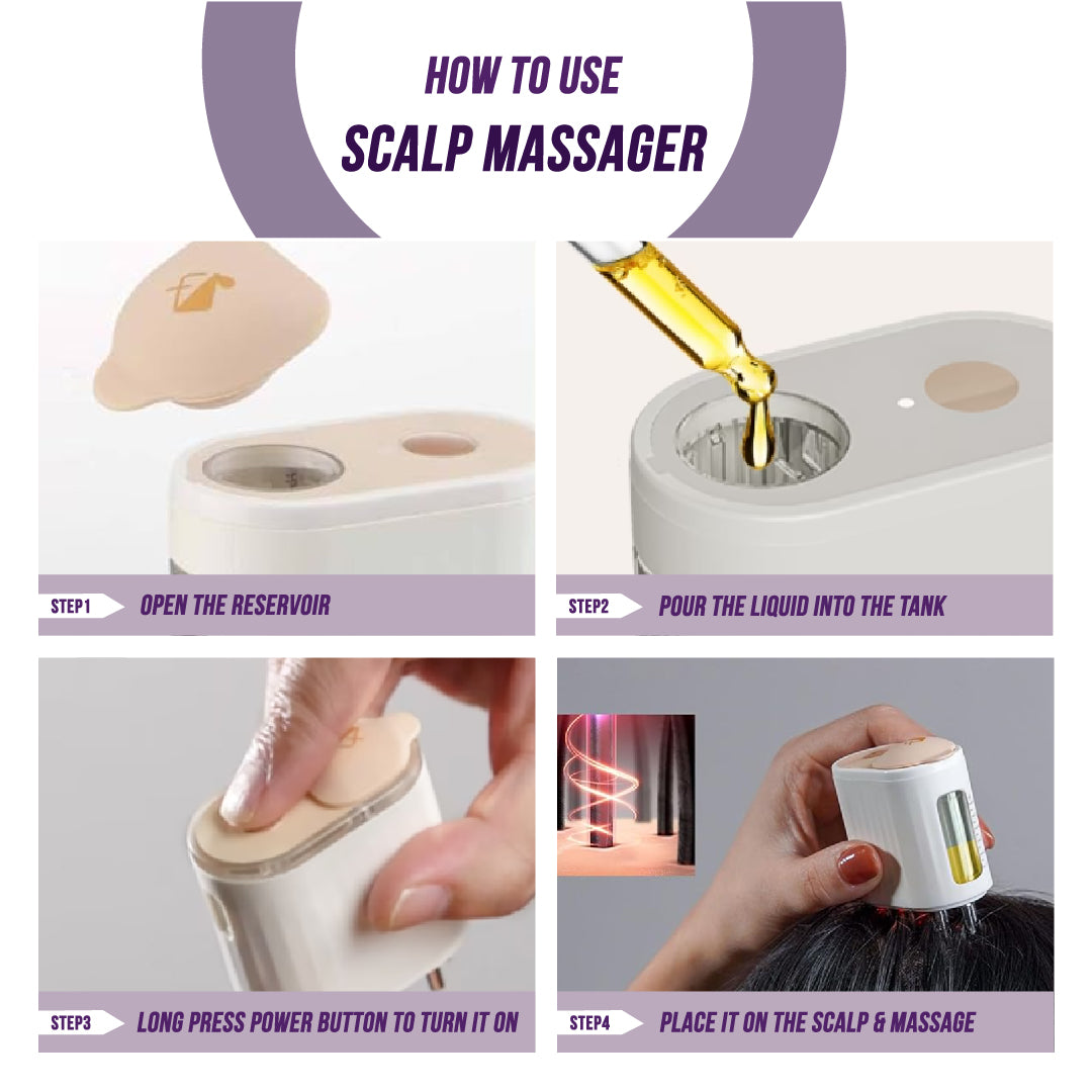 2-in-1 Vibrating Scalp Massager and Oil Applicator