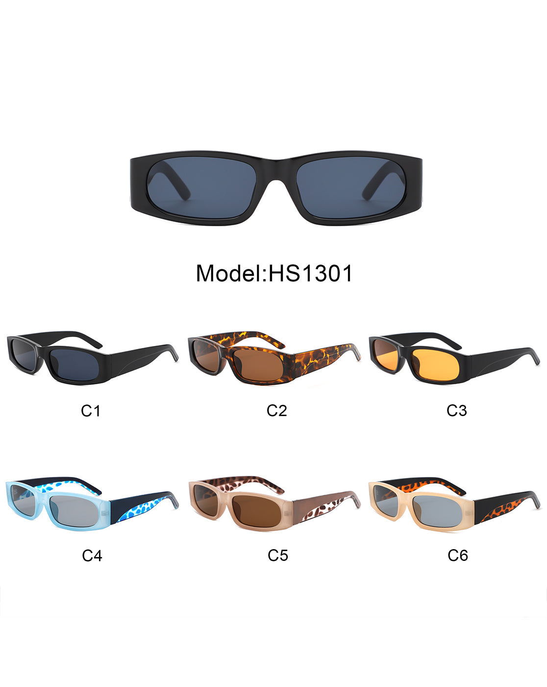 Talon Rectangle Retro Sunglasses