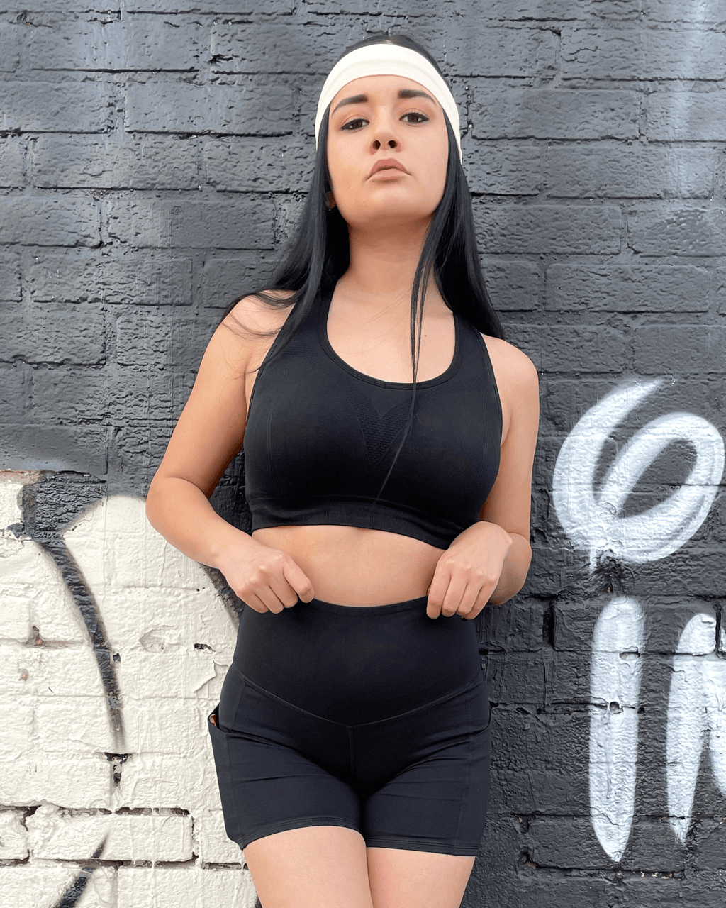 High-Waisted Athletic Shorts with Pockets