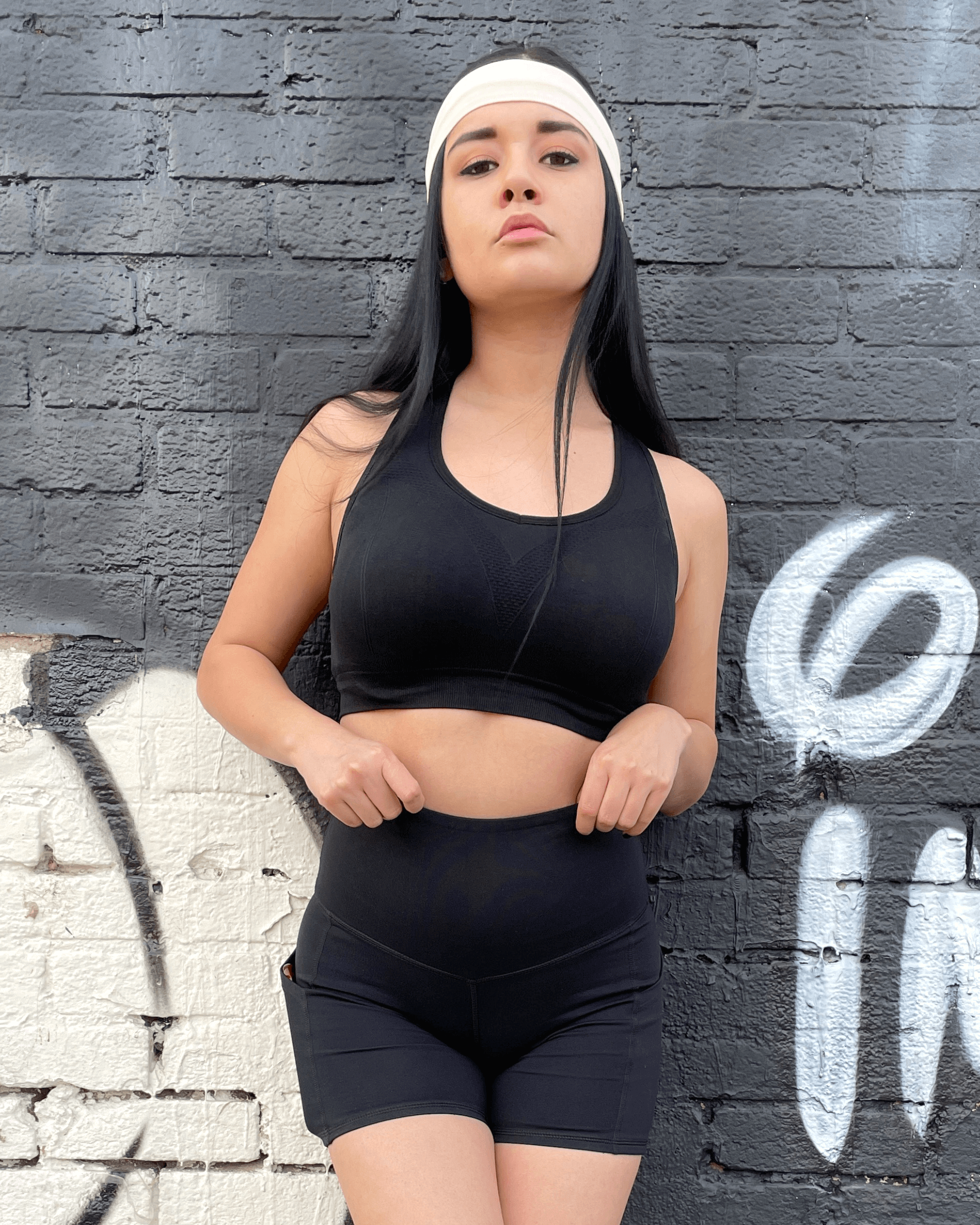 High-Waisted Athletic Shorts with Pockets