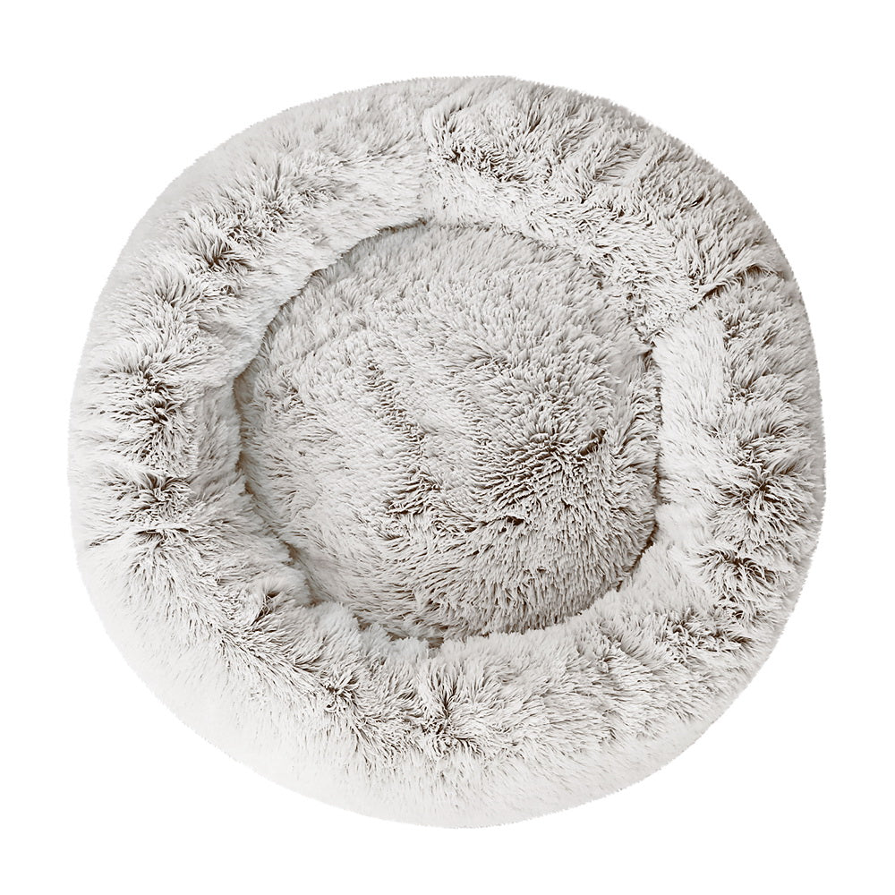 Calming Dog Bed Comfy Cave, 90cm (White)