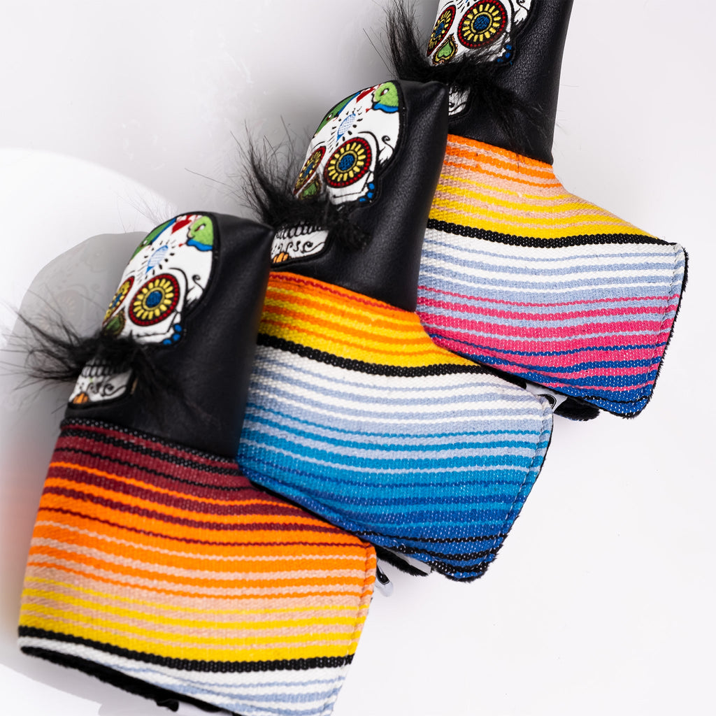 Mustache Sugar Skull - Blade Putter Cover Black