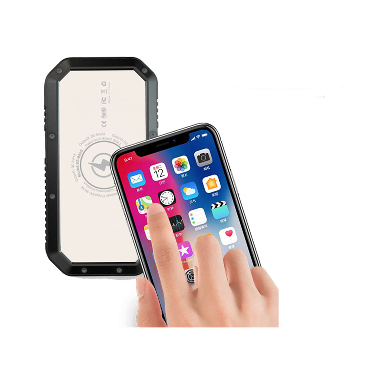 Sun Chaser Solar Wireless Charging Power Bank, 10,000 mAh