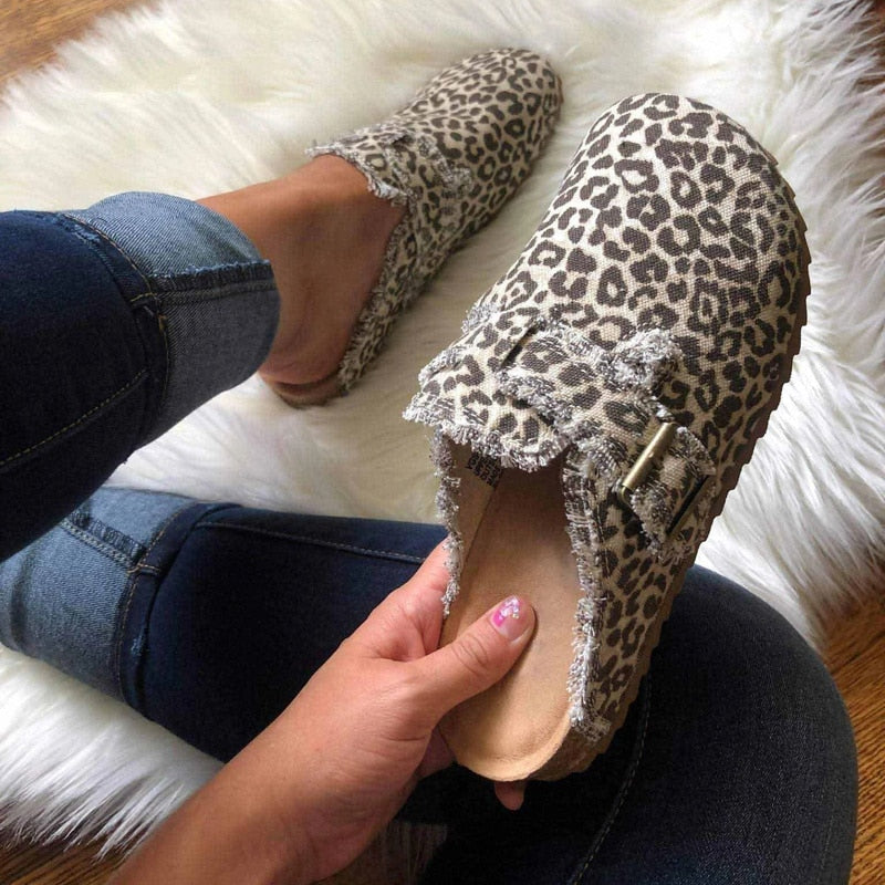 Canvas Flat Loafers, Women's Vintage