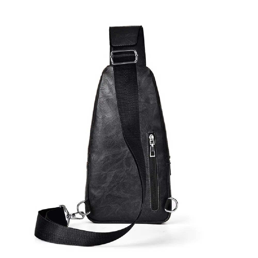 Men's Crossbody Sling Bag, Retro Travel