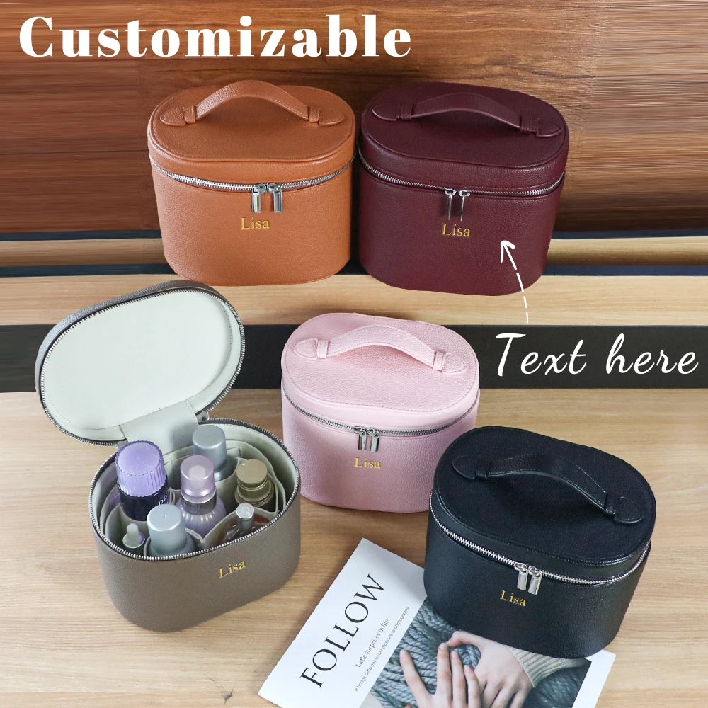 Customizable names and letters, travel portable cosmetic