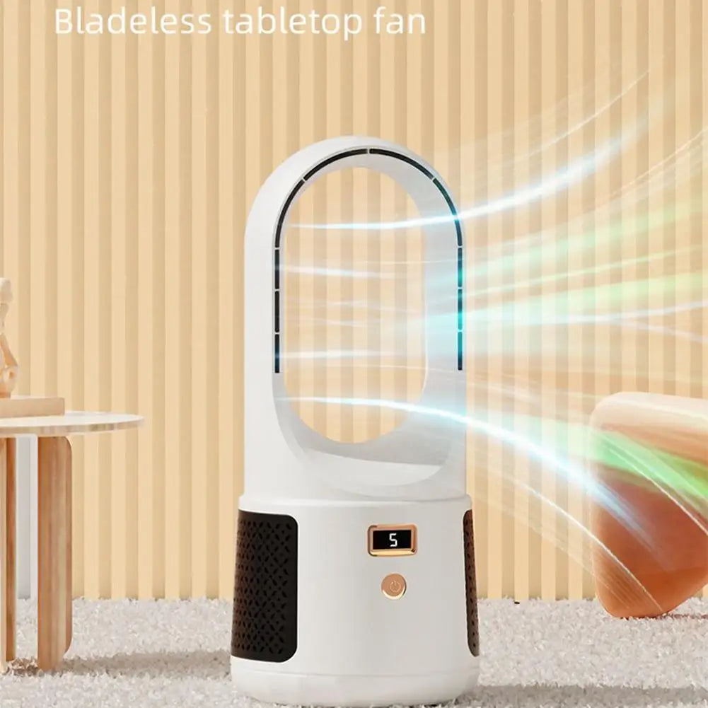 Portable Fan Household Bladeless Electric Fan Rechargeable Standing