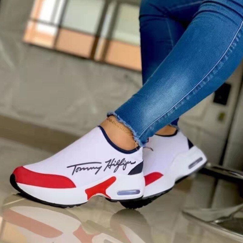 Breathable Wedge Walking Sneakers, Women