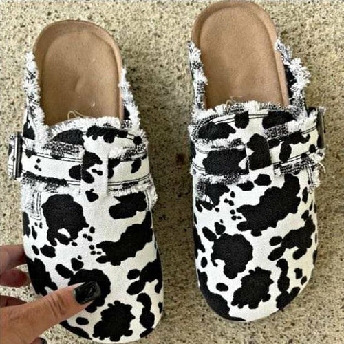 Mocassins plats en toile, Vintage femme