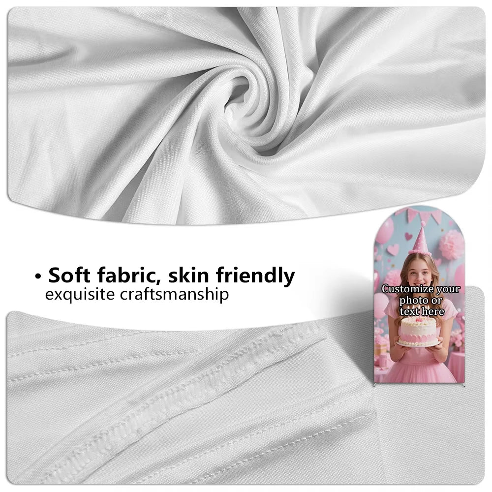 Customizable Double-Sided Arched Background Cloth Cover, Elastic