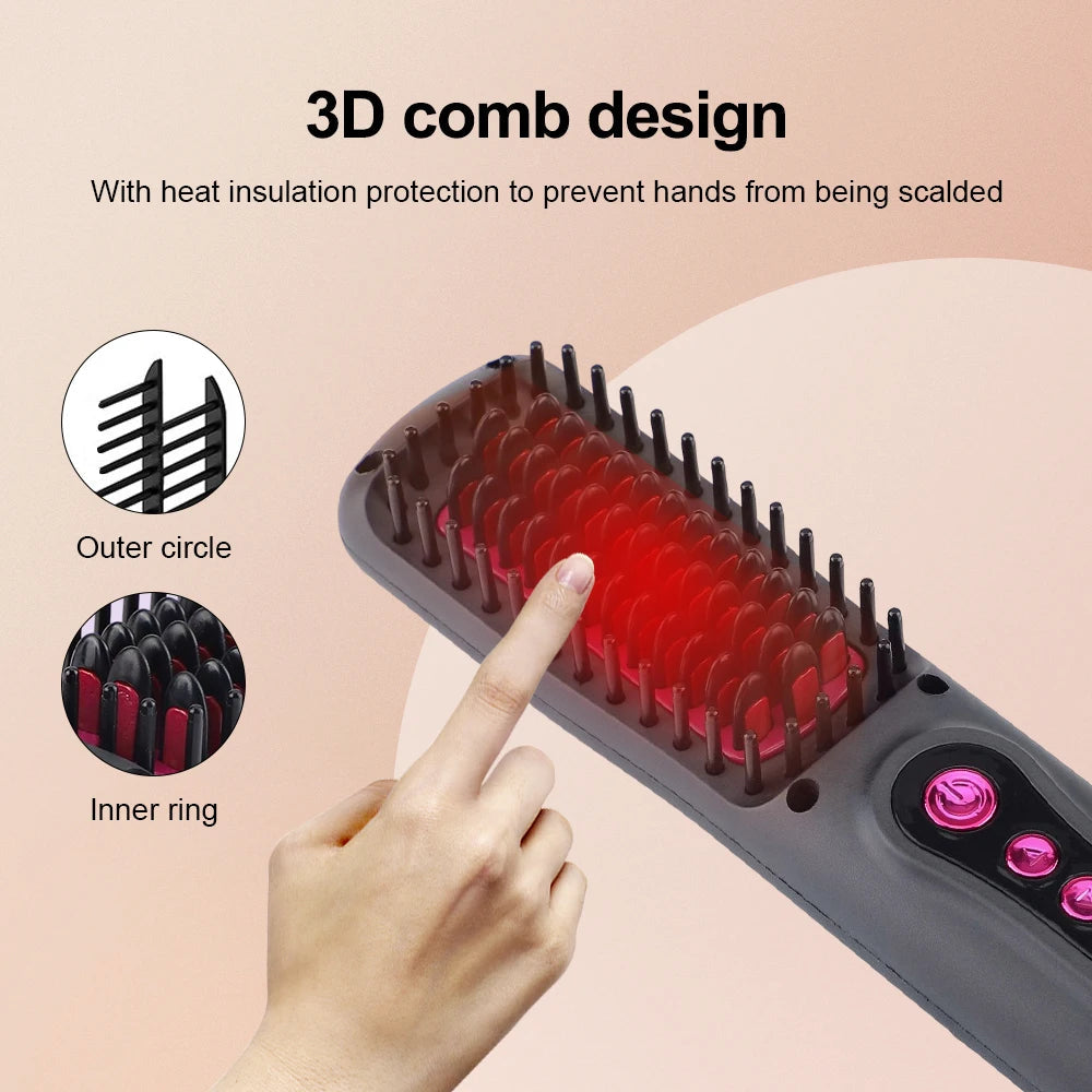 Heated Beard and Hair Straightening Comb