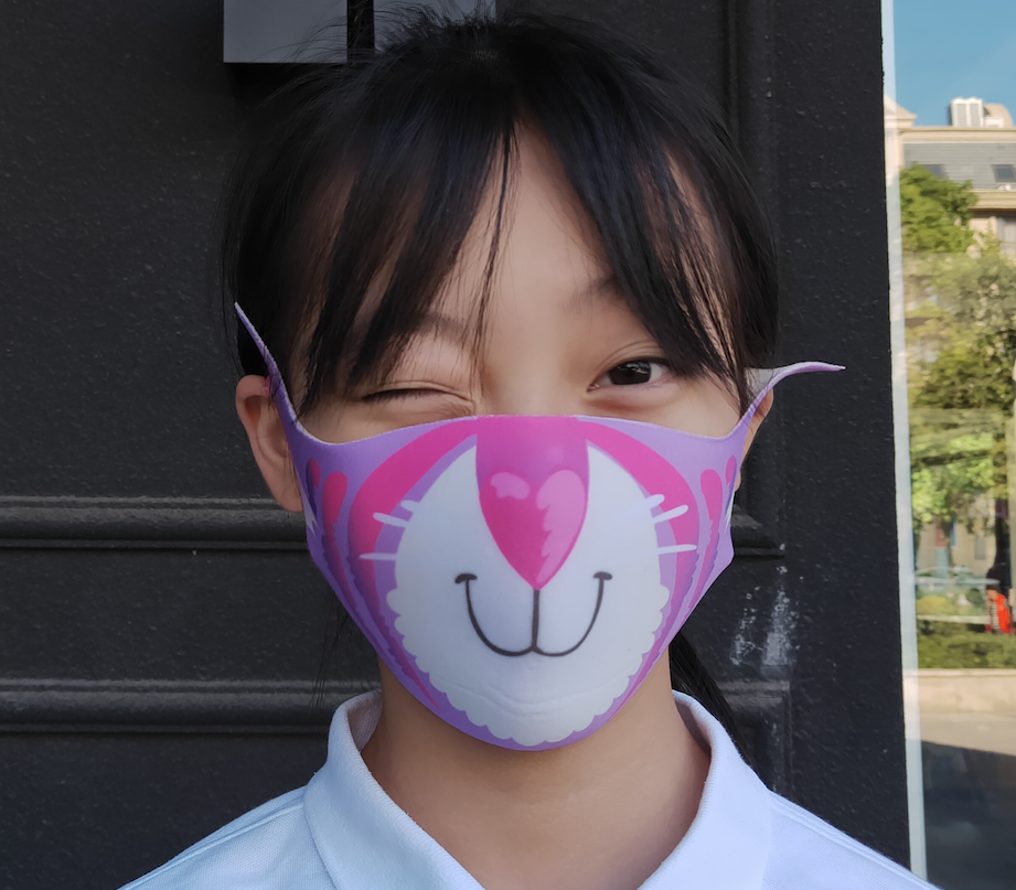 Kids Ninja Face Mask 4-Pack, Dragon Cat Dog Shark