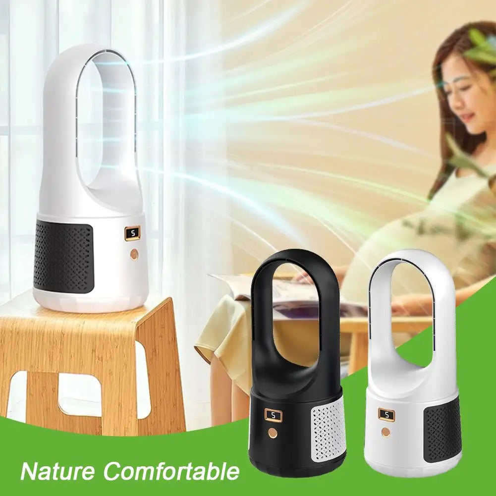 Portable Fan Household Bladeless Electric Fan Rechargeable Standing