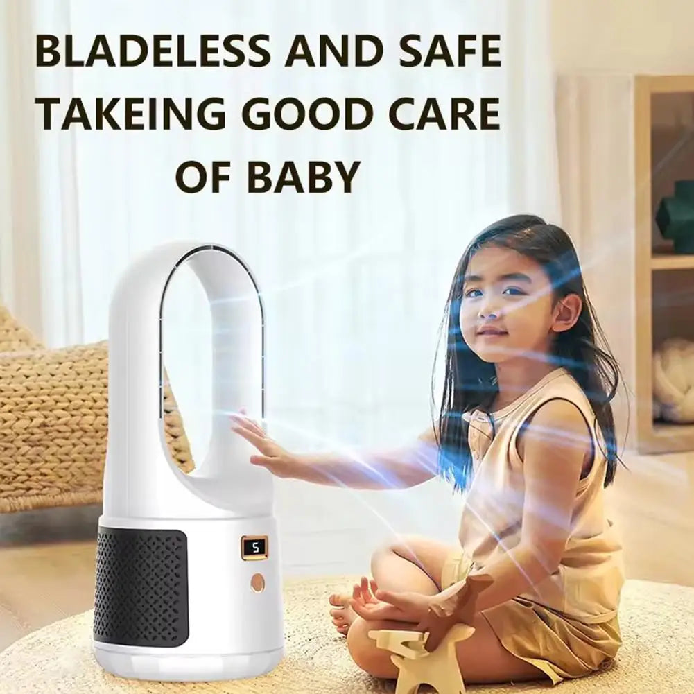 Portable Fan Household Bladeless Electric Fan Rechargeable Standing
