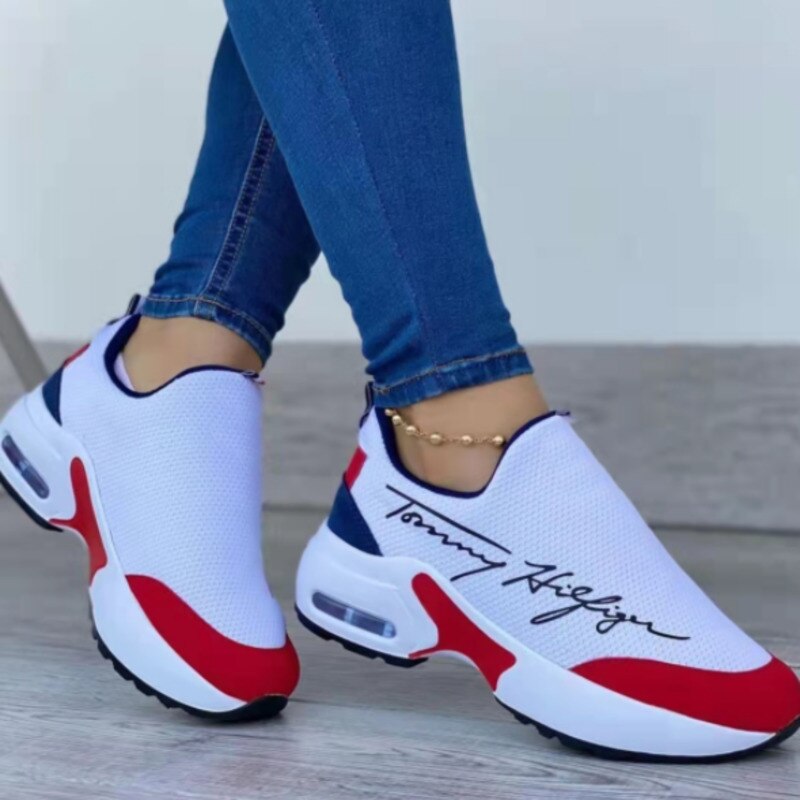 Breathable Wedge Walking Sneakers, Women