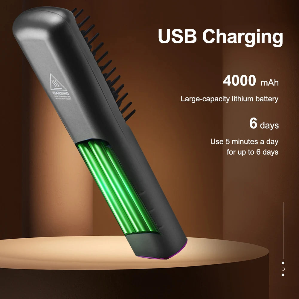 Heated Beard and Hair Straightening Comb