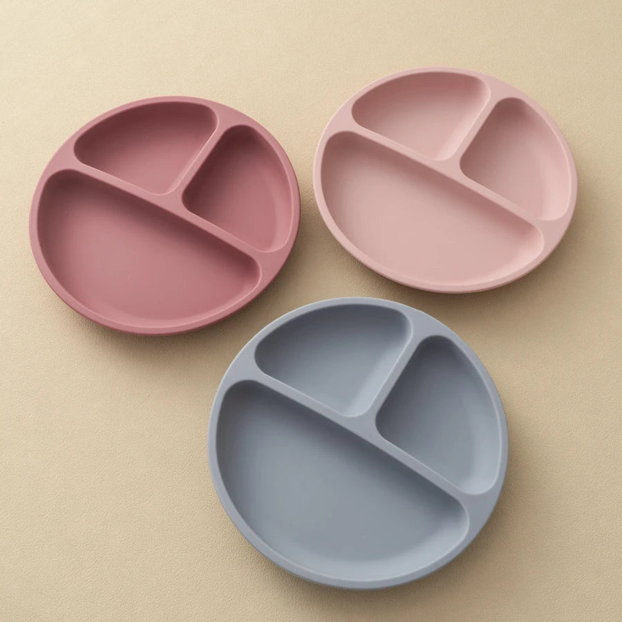 1PCS Baby Sucker Silicone Dining Plate BPA Free Children Dishes