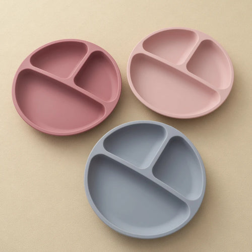 1PCS Baby Sucker Silicone Dining Plate BPA Free Children Dishes