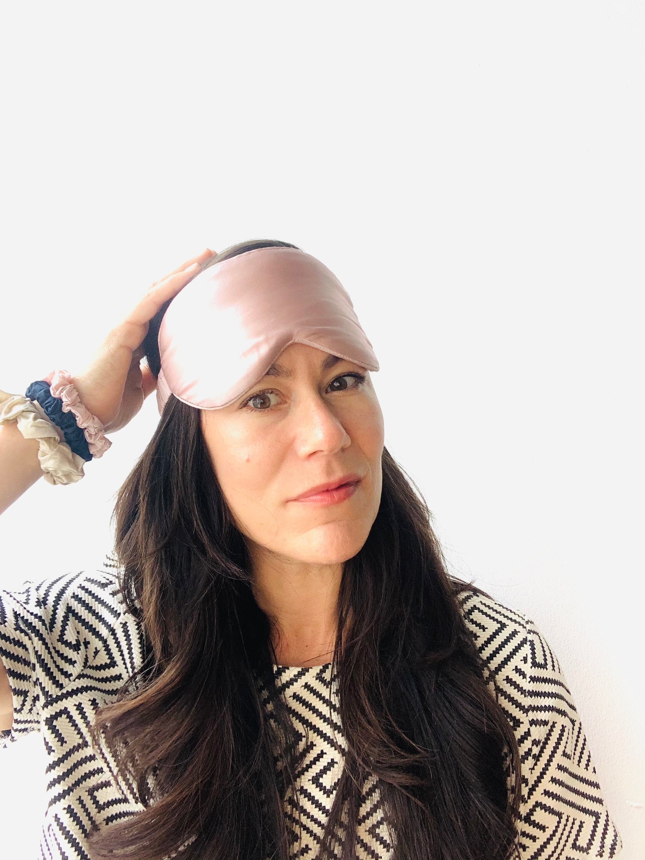 PURE SOL Silk Sleep Eye Mask, Ruby Red