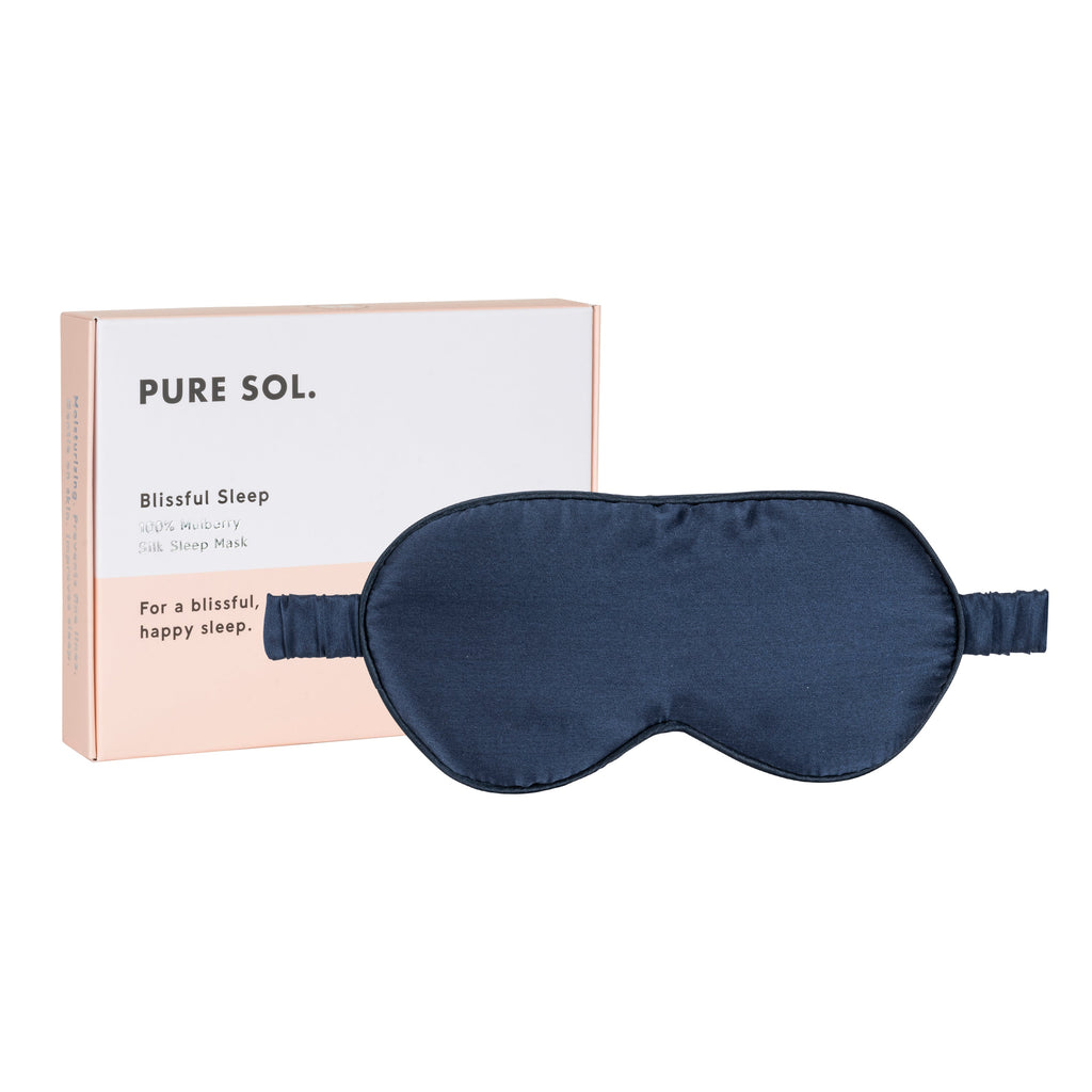 PURE SOL Silk Sleep Eye Mask, Ruby Red