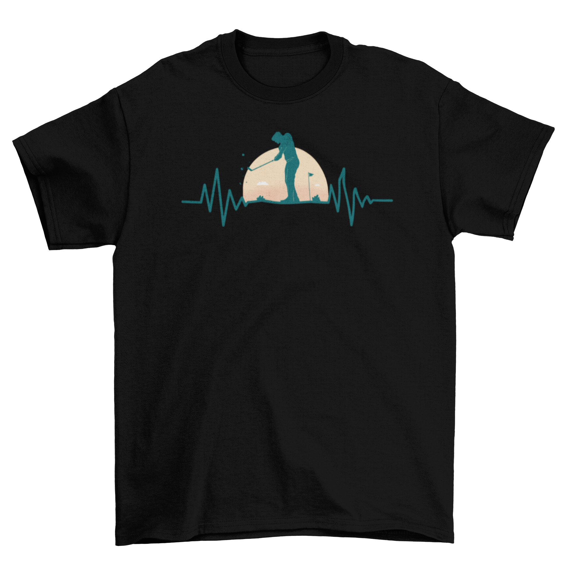 Golf Heartbeat Graphic T-Shirt