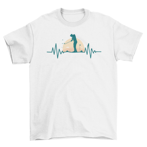 Golf Heartbeat Graphic T-Shirt