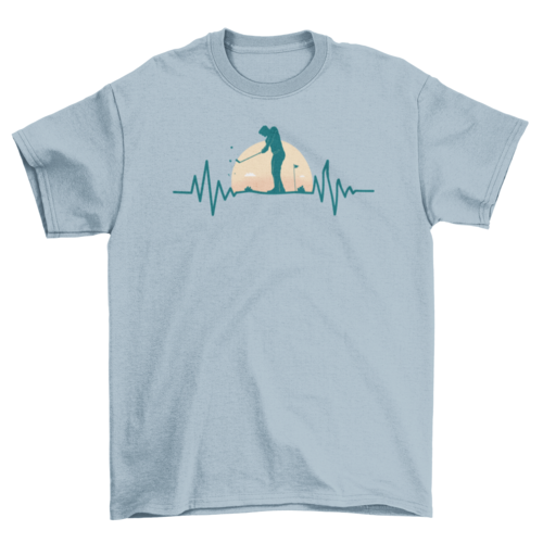 Golf Heartbeat Graphic T-Shirt