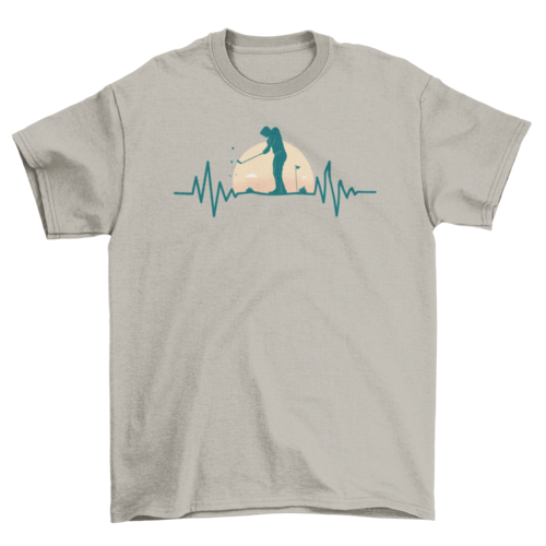 Golf Heartbeat Graphic T-Shirt