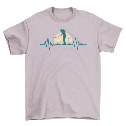 Golf Heartbeat Graphic T-Shirt