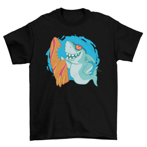 Surfing Shark Graphic T-Shirt