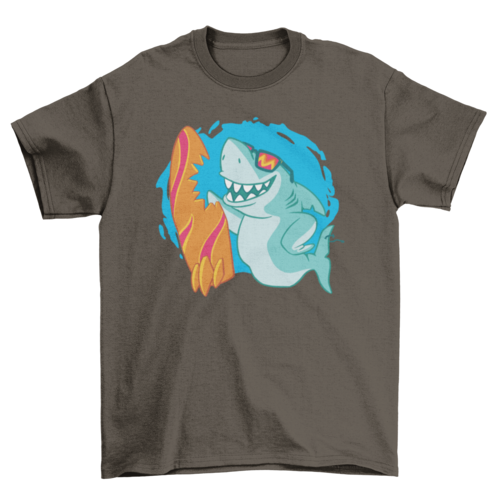 Surfing Shark Graphic T-Shirt