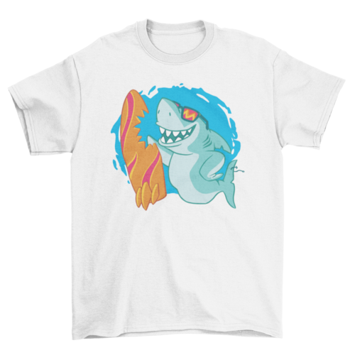 Surfing Shark Graphic T-Shirt