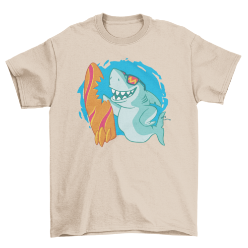 Surfing Shark Graphic T-Shirt