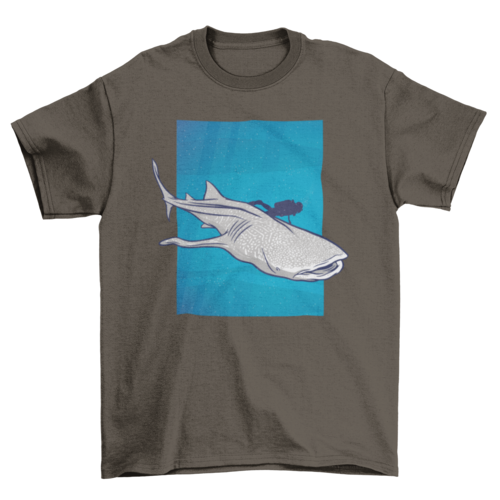 Whale Shark Swimming Graphic T-Shirt