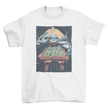 Sharks Playing Pool Graphic T-Shirt