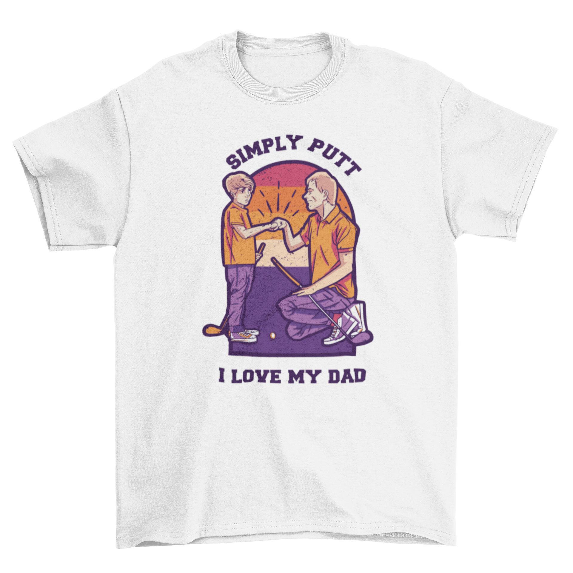 Father and Son Golf Graphic T-Shirt