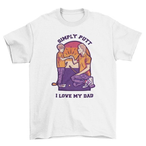 Father and Son Golf Graphic T-Shirt