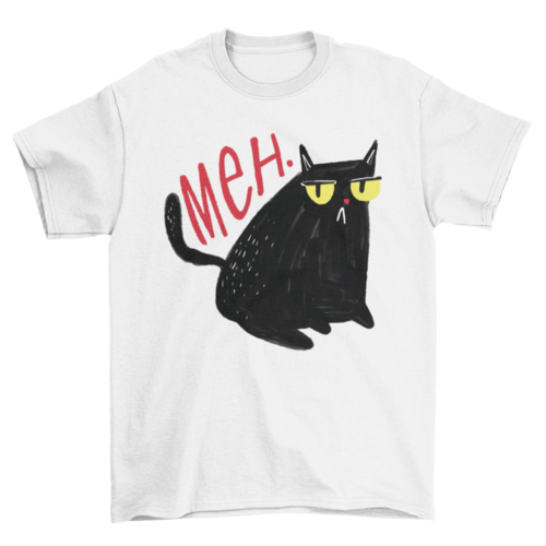 T-shirt Chat noir pas impressionné