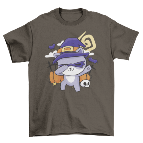 Dabbing Cat Halloween Tee