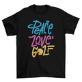 Peace Love Golf Graphic T-Shirt