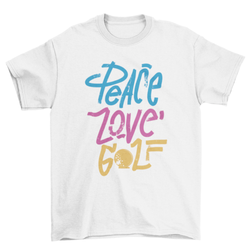 Peace Love Golf Graphic T-Shirt